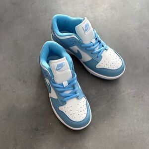 Nike Sky Blue and White Low Dunks
